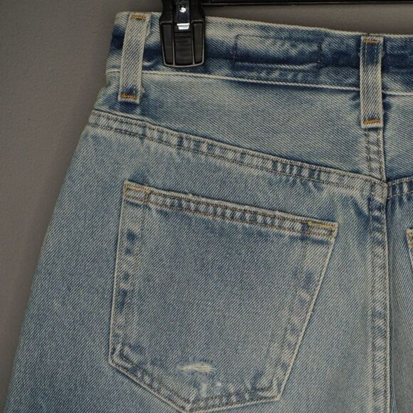 New AG Alexxis High Rise Wedgie Distressed Cut Off Denim Shorts size 25 - Picture 8 of 14